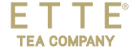 Logo of ETTE Tea Company with a gold hexagonal border on a white background