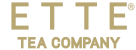 Logo of ETTE Tea Company with a gold hexagonal border on a white background