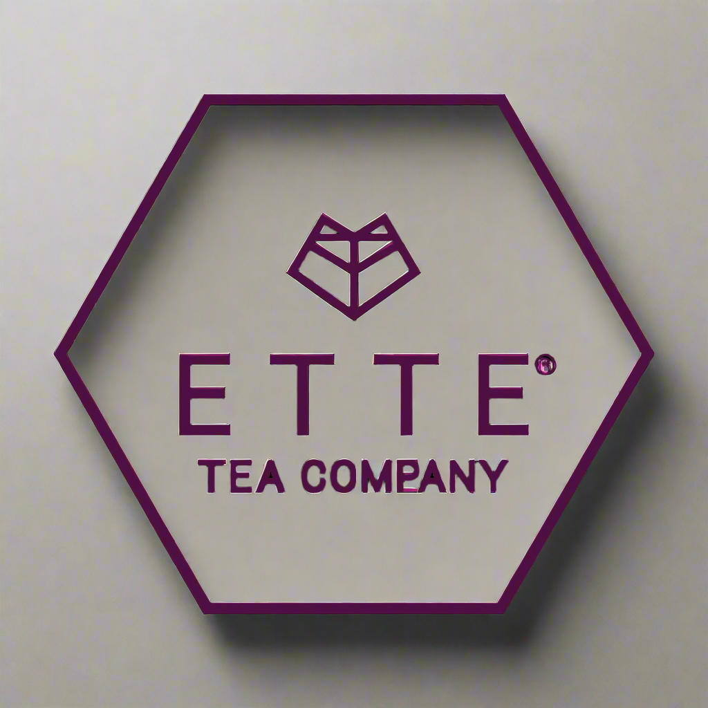 Logo of ETTE Tea Company with a hexagonal border on a white background