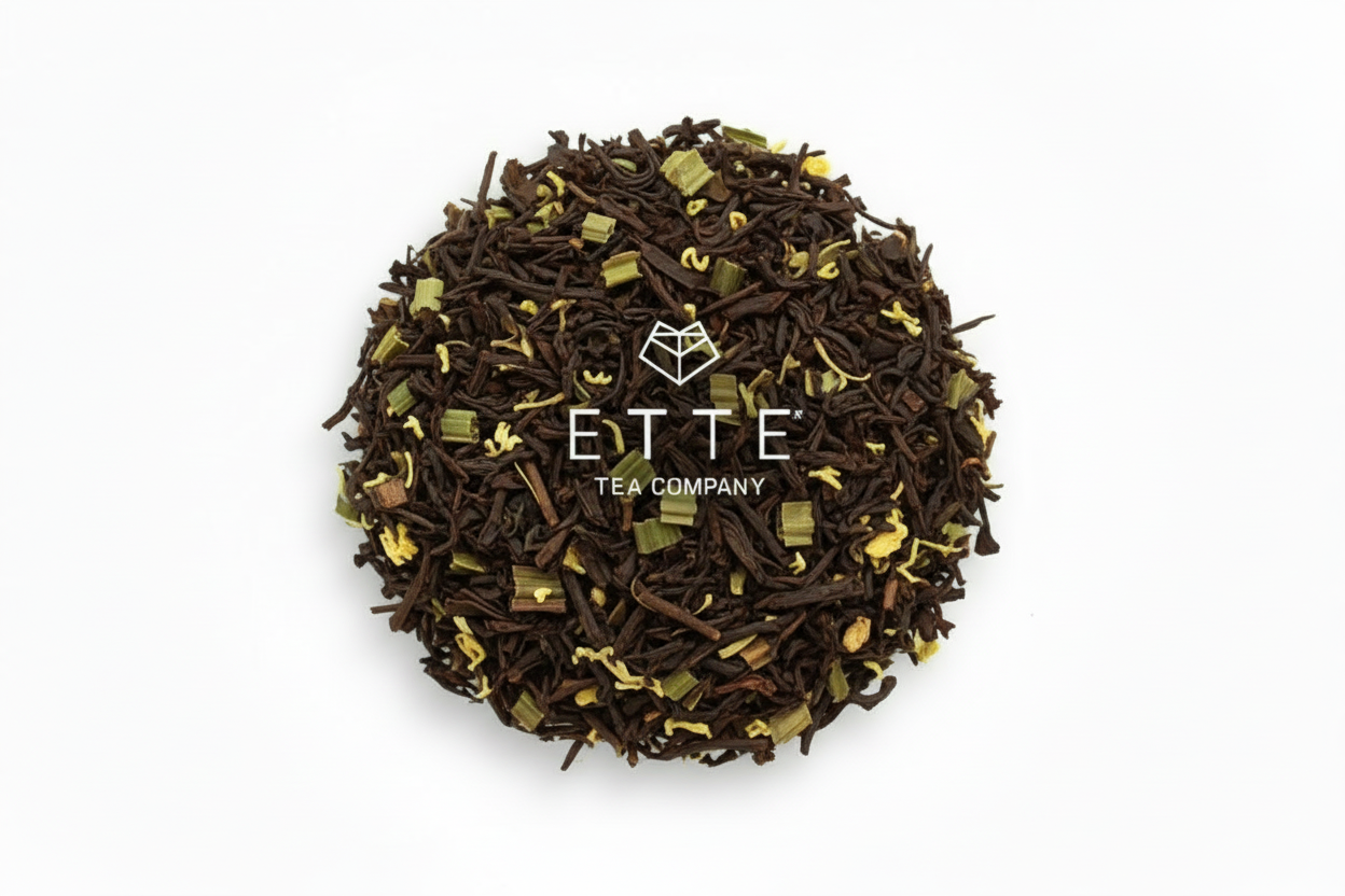 Pandan Chiffon tea blend from Ette Tea Company on a white background